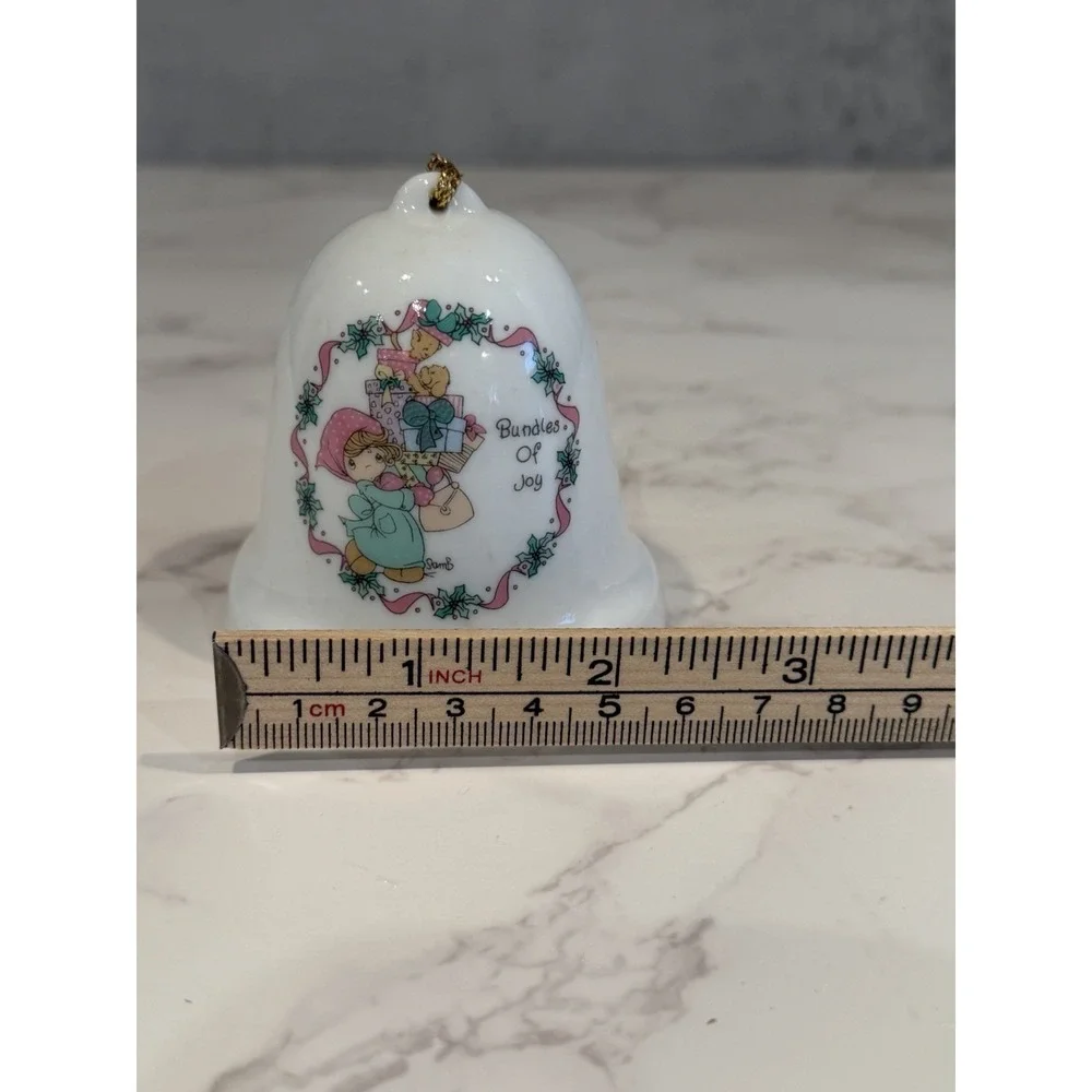 Precious Moments Bundles of Joy Porcelain Bell Ornament 1995 Enesco Christmas